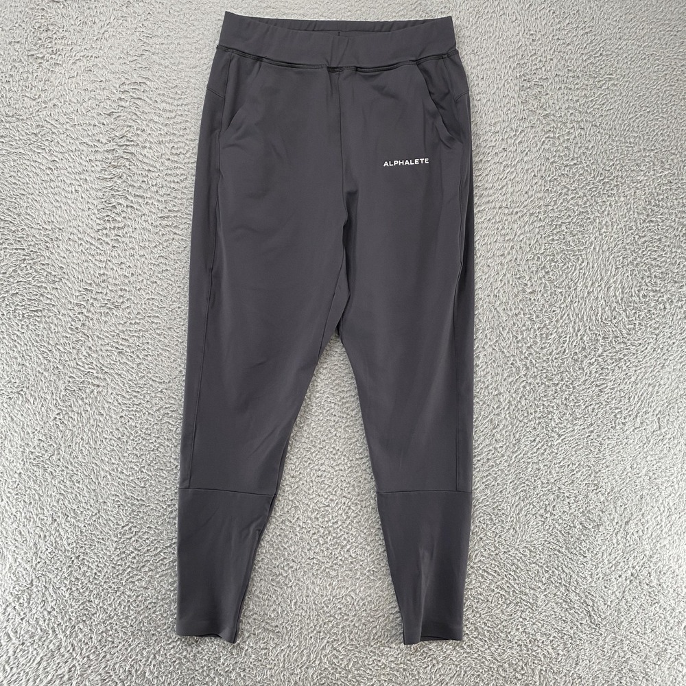 Alphalete Joggers Mens Medium Gray Slim Fit Stretch Gym Workout Lifting Pants